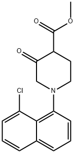 4-Piperidinecarboxylic acid, 1-(8-chloro-1-naphthalenyl)-3-oxo-, ethyl ester